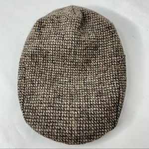 Vintage 100% Scottish Wool Harris Tweed Peaked Cap Country Gentleman Size 7